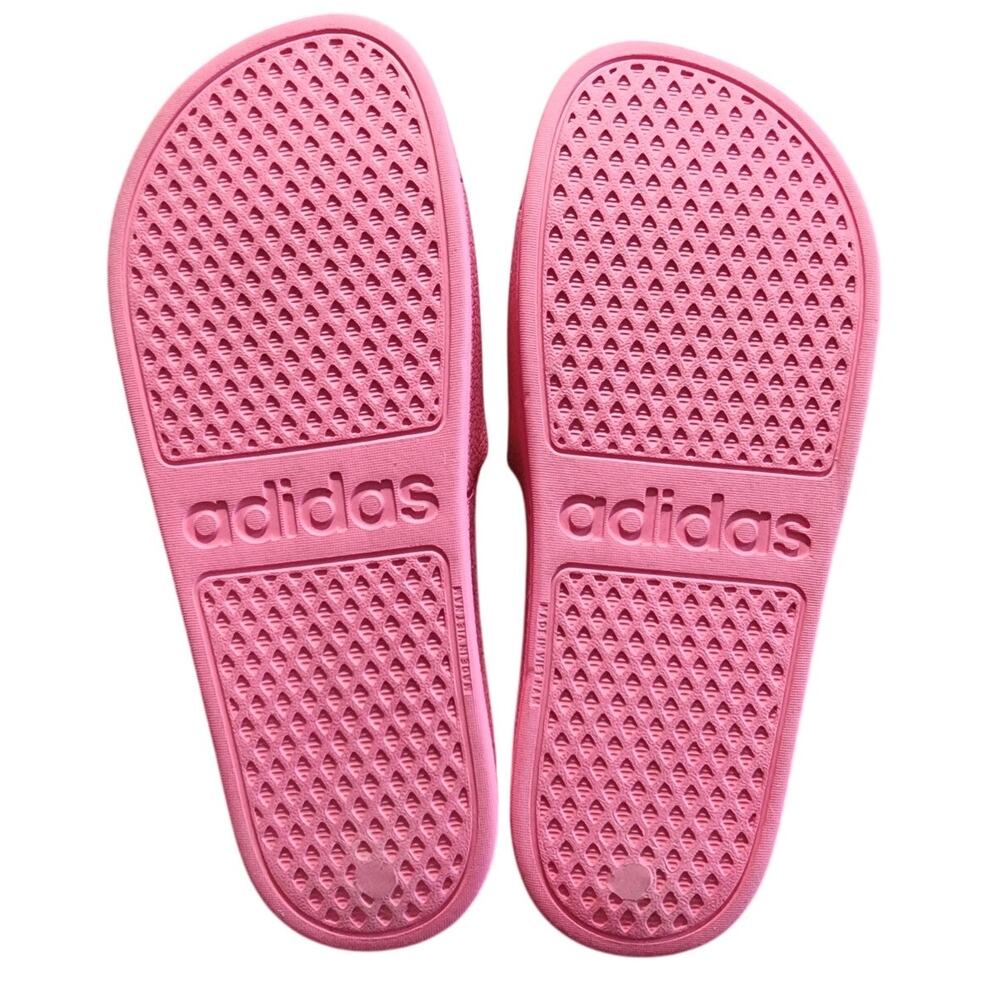 Adidas Adilette Aqua Pink Fusion Slip On Slides M8 W9 - Picture 6 of 8